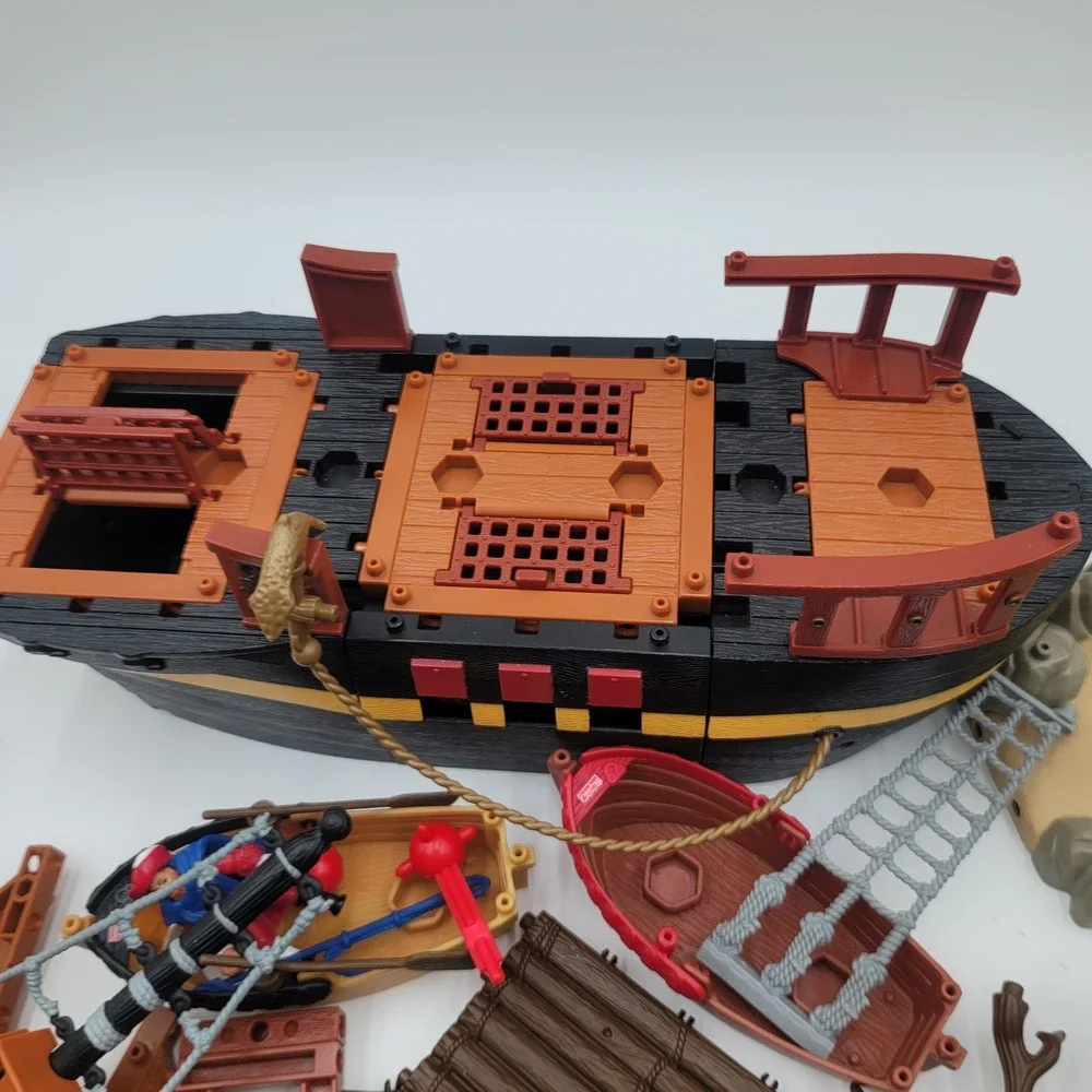 Fisher Price‎ Imaginext Pirate Raider Ship & Buccaneer Bay Playset Lot Kids Toy